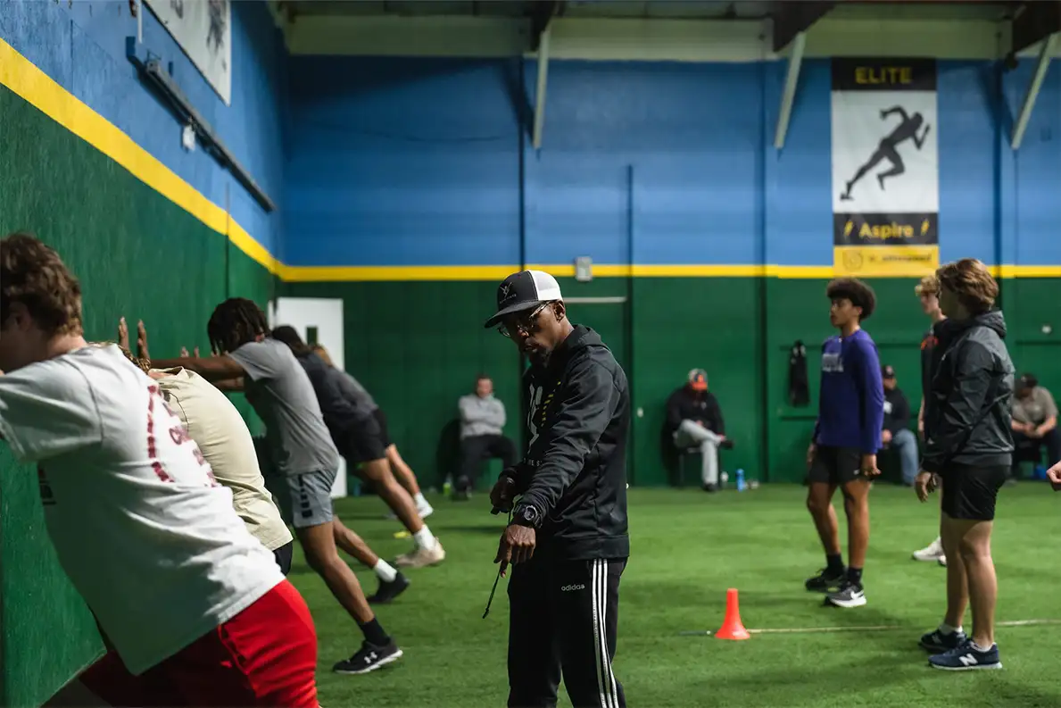 teenagers training for football season metro east area