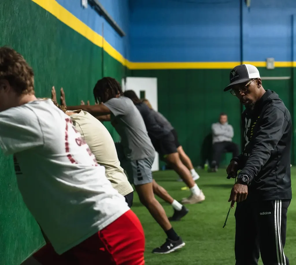 teenagers training for football season metro east area